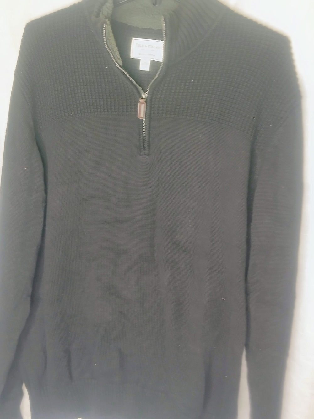 Men's Black Half-Zip Sweater - Picture 6 of 8
